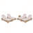 Ensemble de 5 chaises longues d'extérieur en corde-372233430