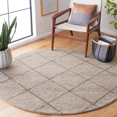 Moniz Hand Tufted Wool Geometric Rug