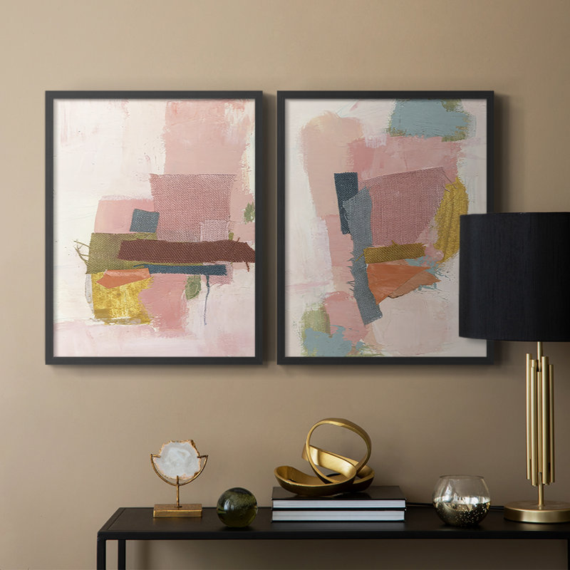 «Patchwork I-Premium», reproduction encadrée prête à accrocher - aucun clou requis - aucun clou requis, H 15 po x l 24 po