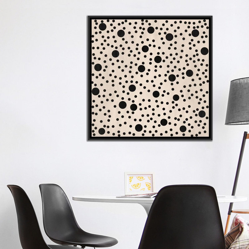 Art sur toile Albree, H 37 po x l 37 po x P 1,5 po, Toile avec cadre noir, Non mat