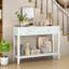 Console avec tiroirs, table d'appoint étroite en bois avec canapé et tablette de rangement
