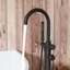 Robinet de baignoire thermostatique autoportant à un trou en acier inoxydable 316 avec douche à main-122595904