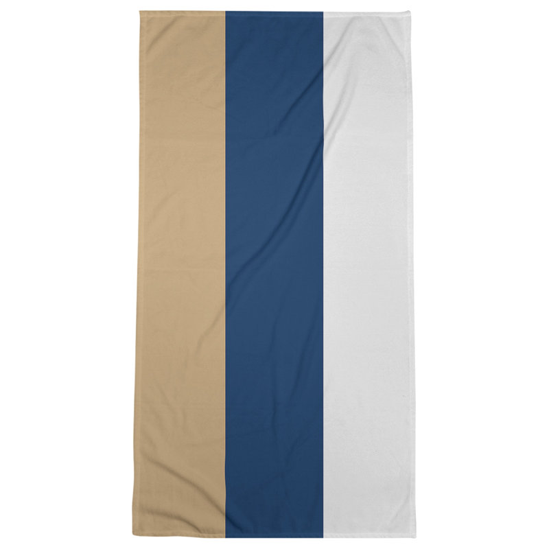 Bath Towel, Polyester/Cotton, Minnesota Kasota Gold/Navy Blue/White