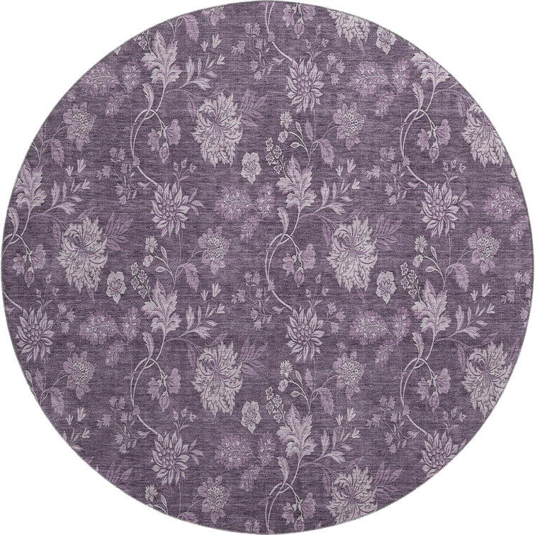 Premium Machine Washable Prisco Plum Rug