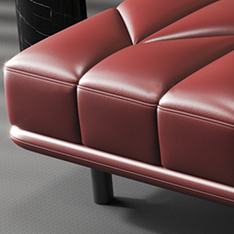 Tabouret de banquette en cuir, H 16,54 po x l 79,53 po x P 21,26 po
