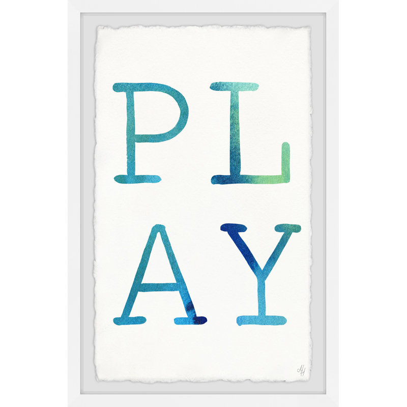 Dallas Dallas Blue Play - Single Picture Frame Print, 45cm H x 38cm W