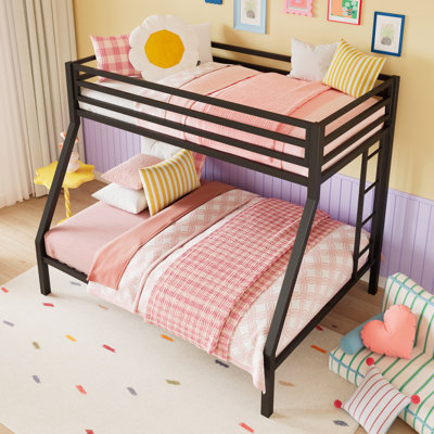  Labriola Twin over Full Bunk Metal Bed with Ladders, Noise Free