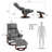 Huttonsville Reclining Chair with Vibration Massage and Removable Lumbar Pillow, 360 Degree Swivel-1465689889
