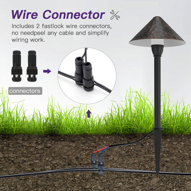 3-Watt Low Voltage Integrated LED Bronze Outdoor Landscape Light Kit Path Light(4-PACK)