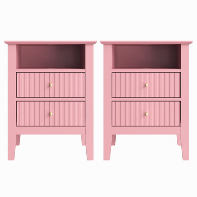 Amberrae 2 Drawer Bedside Table