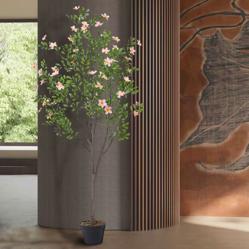 Ameliana 160cm Artificial Frangipani Blossom Tree in Pot for Decoration