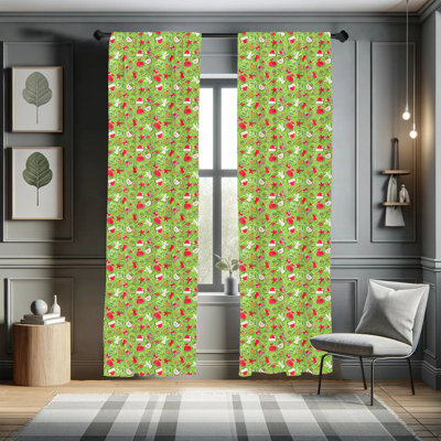 Cartoon Semi-Sheer Rod Pocket Curtain Panels