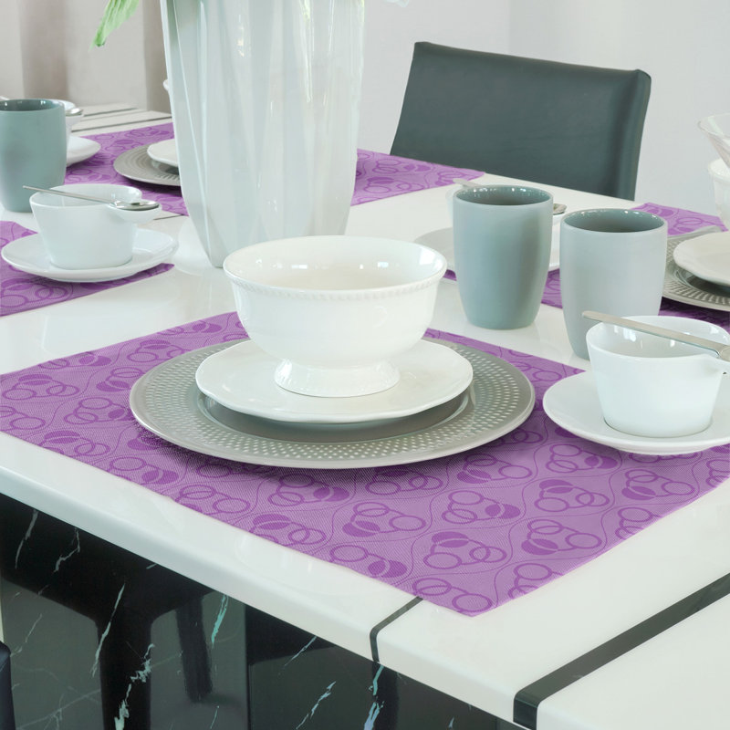 Napperon en coton 18 "Classic, Violet, Coton