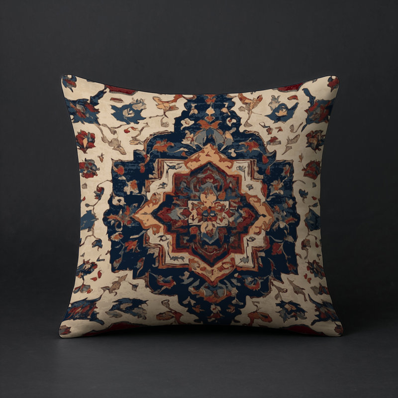 Coussin décoratif intérieur et extérieur Modern, Carré 16 po, Noir oriental