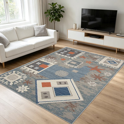 Tapis 1 pièce de style scandinave pour le salon, doux et confortable, convient à toutes les saisons, facile à entretenir, tapis de sol intérieur lavable à la machine, convient à la chambre à coucher, à la salle à manger, au bureau, au couloir, au patio, à la maison, à la décoration extérieure.