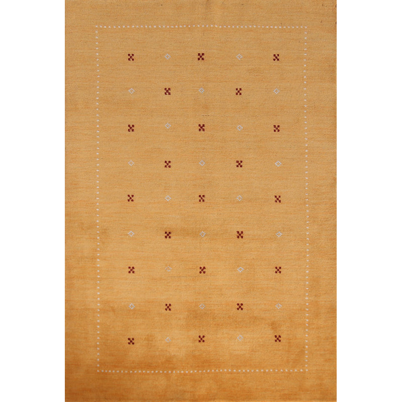 Handmade Gabbeh Style Indian Rug 5x6