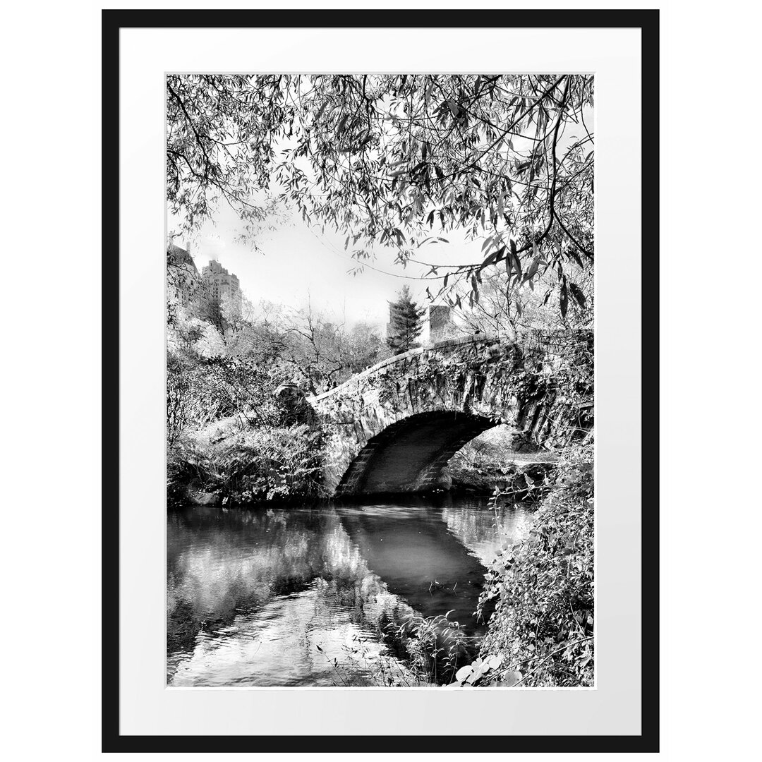 Gerahmtes Poster Bridge in Central Park in Autumn