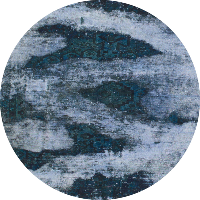 Tapis abstrait moderne 1372, Rond 3 pi