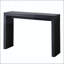 Console moderne noire avec pieds côtelés