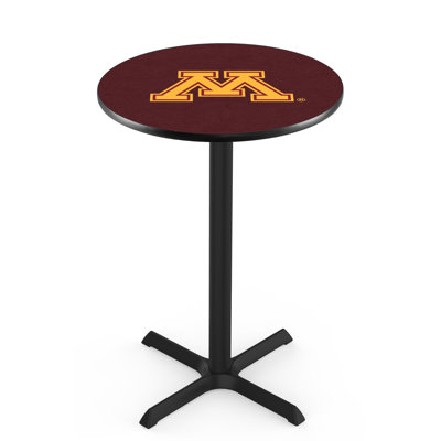 NCAA Round Metal Base Dining Table
