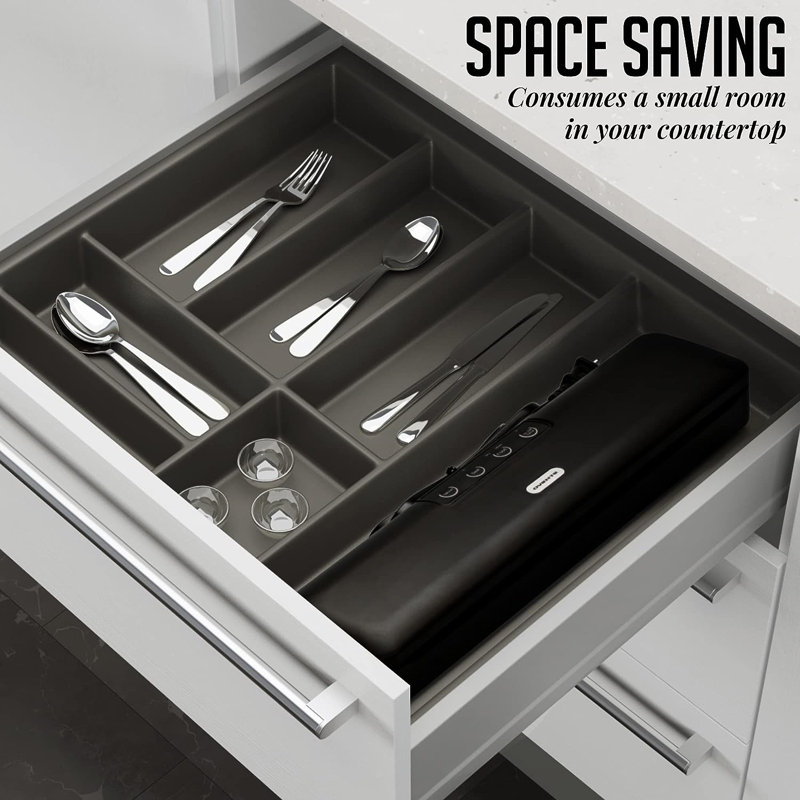 Compact Black Manual Vacuum Sealer Machine for Food Storage