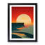 Deco Ocean Sunset No.2 - Single Picture Frame Print-1529830792-1529830793