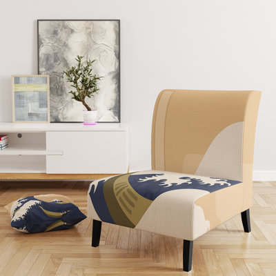 Brechta Vibrant Curve Design II - Velvet Upholstered Modern Slipper Chair