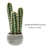 Potted Cactus Fake Plant - 22-inch Artificial Hedge Cactus Succulent in Clay Fiber Pot with Realistic Spikes for Home or Office Decor