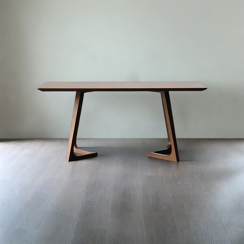 Rectangular Solid Wood Dining Table, 29.5”H x 86.6”L x 35.4”W