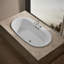 Underscore 66" x 36" Drop In Whirlpool Cast Iron Bathtub with Heater-495533353
