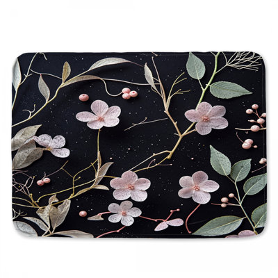 Tapis de bain floral