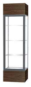  Keepsake Series 80'' H x 24'' W  Lighted Aluminum Display Cases