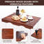 Couvercle de poêle en bois d'acacia, électrique, cuisinière à gaz, planche à découper surélevée avec pieds réglables, rainures de jus