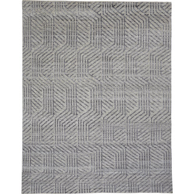 Vivien Hand Knotted Wool Geometric Area Rug