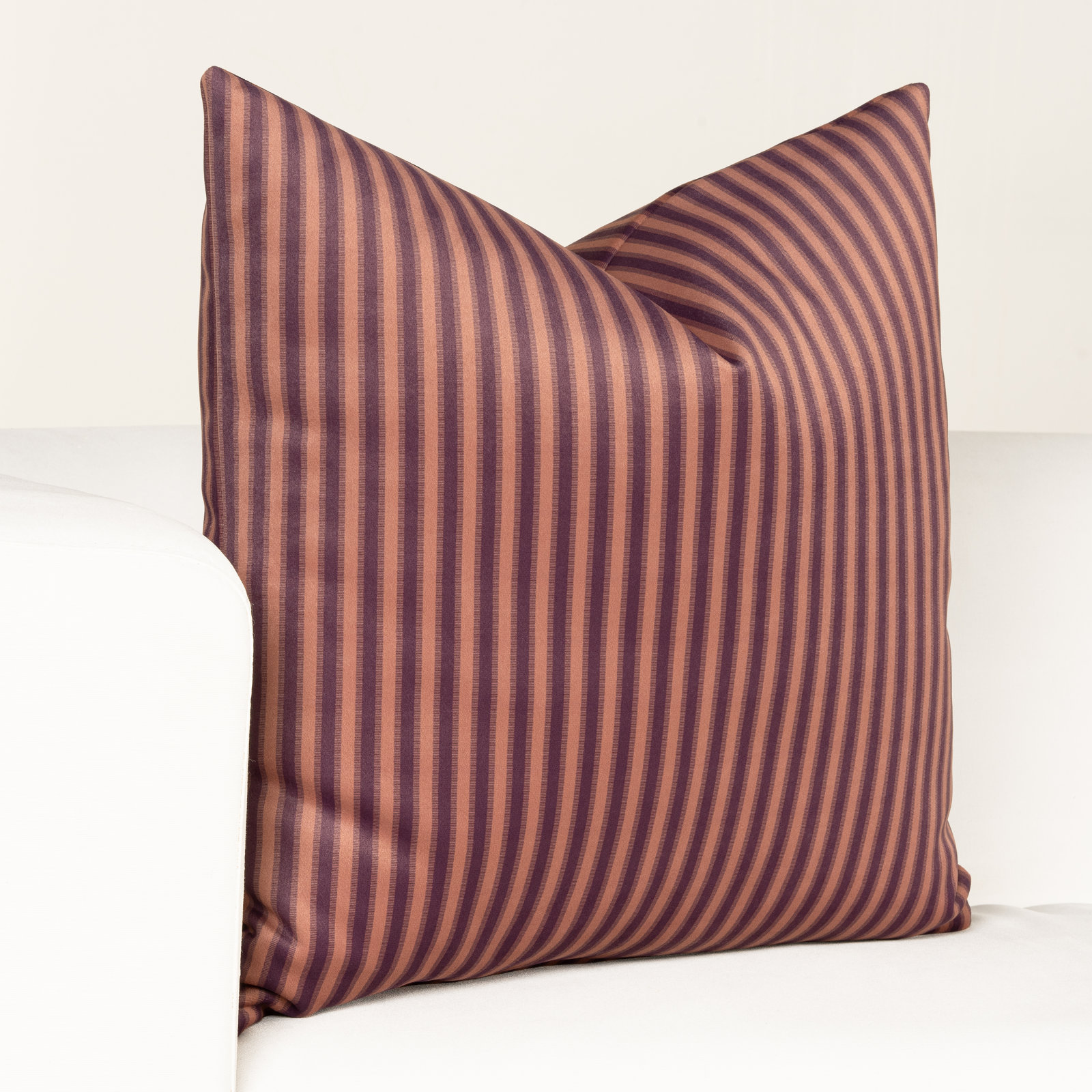 39" x 30" Pillow Cover and Insert, Feather, 20" x 20", Cherry Stripe