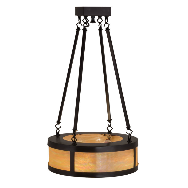 Plafonnier semi-encastré cylindrique simple à 4 lumières 18 po Pomona