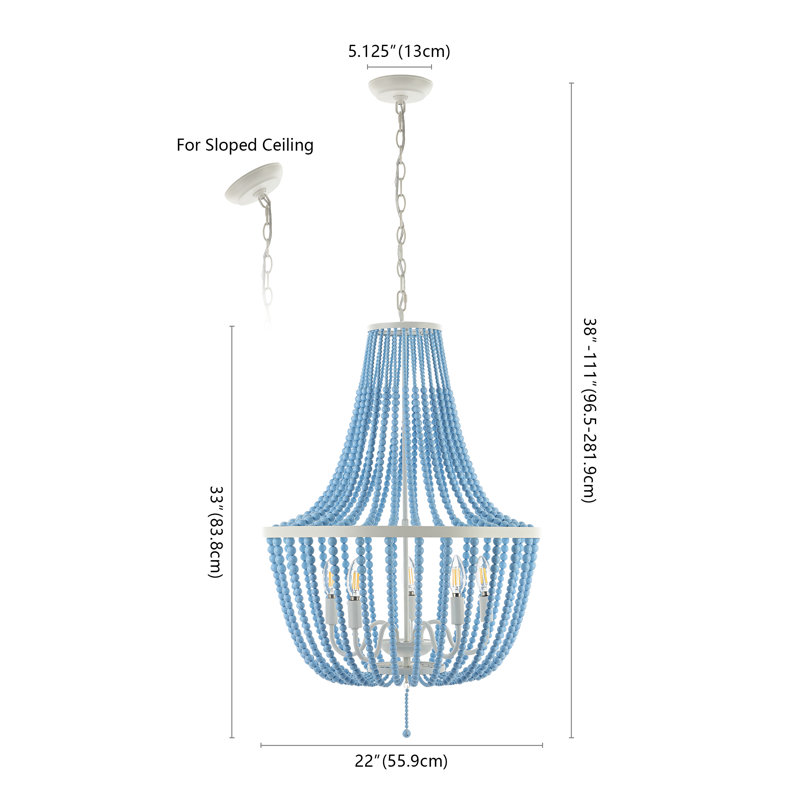 Tuckerton 5 - Light Unique/Statement Pendant, Blue