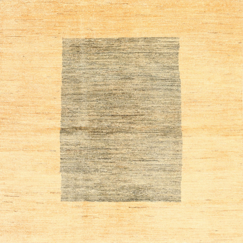 Tapis crème/gris zone contemporaine, Carré 3 pi