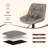 Modern Bar Stools Set Of 2, Spacious Ergonomic Double-layer Cushion Upholstered Swivel Bar Stools With Backrest, Adjustable For Kitchen Island-1962692533