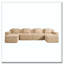 Canapé modulaire 4 places en forme de U sans os, canapé modulaire Cloud avec assise profonde, canapé modulaire moderne 4 places avec coussins décoratifs et 2 repose-pieds mobiles-486286069