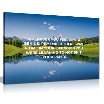 Inspirational Motivational Funny Be Humble Quote - Wrapped Canvas Print