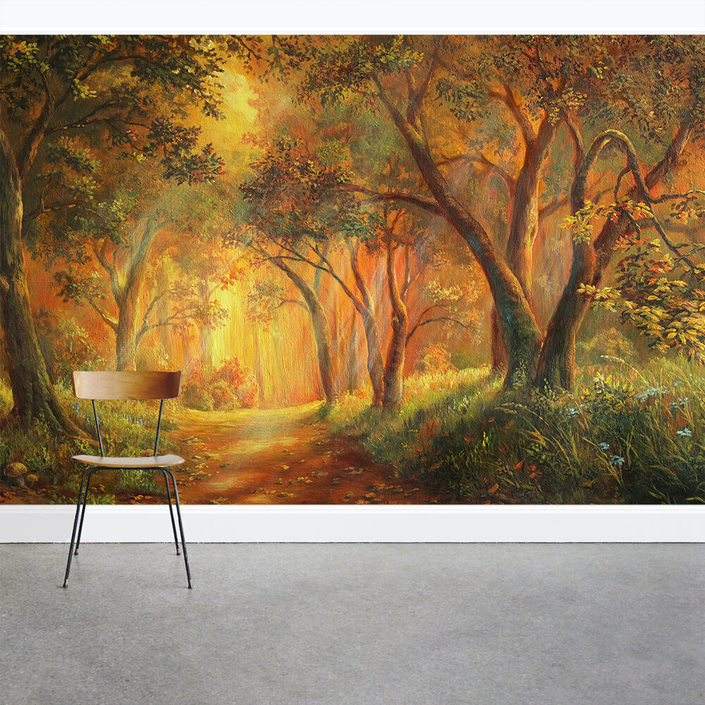 Enchanted Forest Fairy Bespoke Wallpaper Backdrop Print Wall Mural Feature  Wall