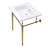 Kingston Brass Edwardian 25-Inch Ceramic Console Sink with Brass Legs (8-Inch, 3-Hole)-50890445