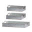 S / 3 plateaux gigognes décoratifs gris galvanisé