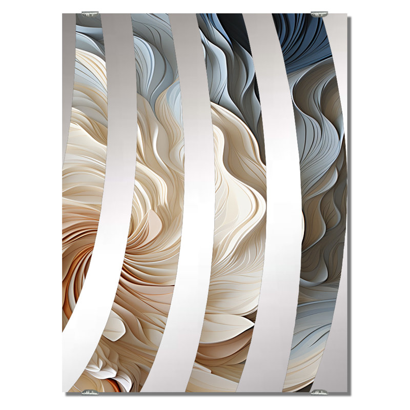 Miklo - Miroir mural géométrique abstrait, 32 po x 24 po