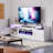 70" Electric Fireplace TV Stand , fits TVs Up to 80", Media Console with Electric Fireplace and Power Outlets, 12 Flame Colors，Large Storage Space-406597786-422289817