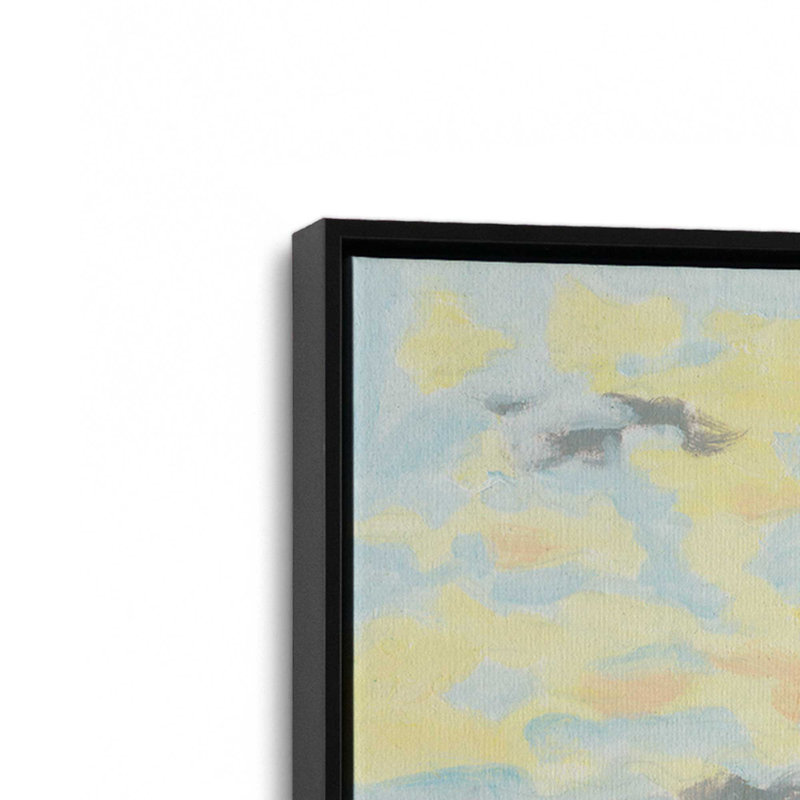 «Endless Plains II» par Melissa Wang, reproduction d'art sur toile, Noir, Impression dans un cadre flottant sans passe-parto