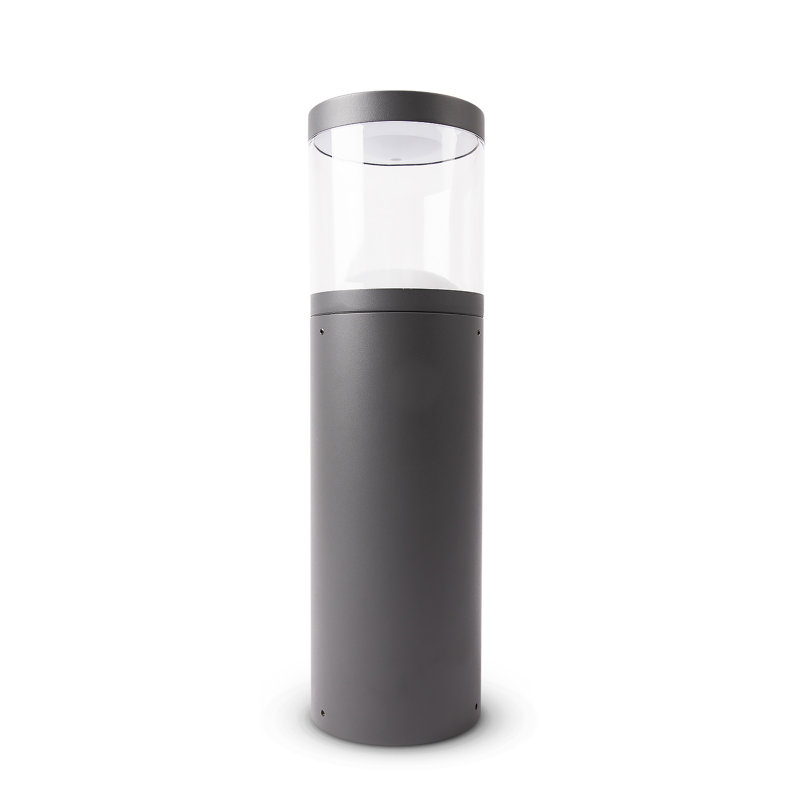 Aleida Anthracite Integrated LED Metal Bollard Light, 50cm H x 14.7cm W x 14.7cm D