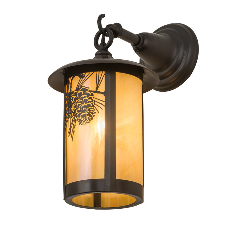 1 - Light Outdoor Wall Lantern, 15.5" H x 8" W x 12" D
