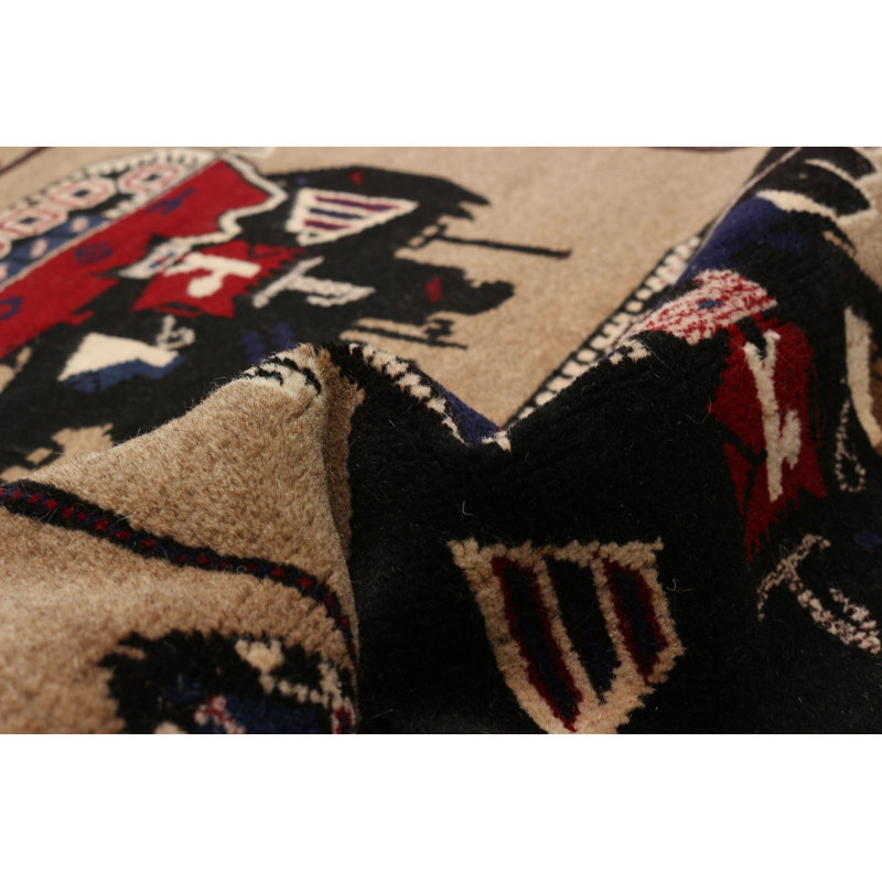 Tapis brun clair Rare War 2 pi 11 po x 4 pi 8 po